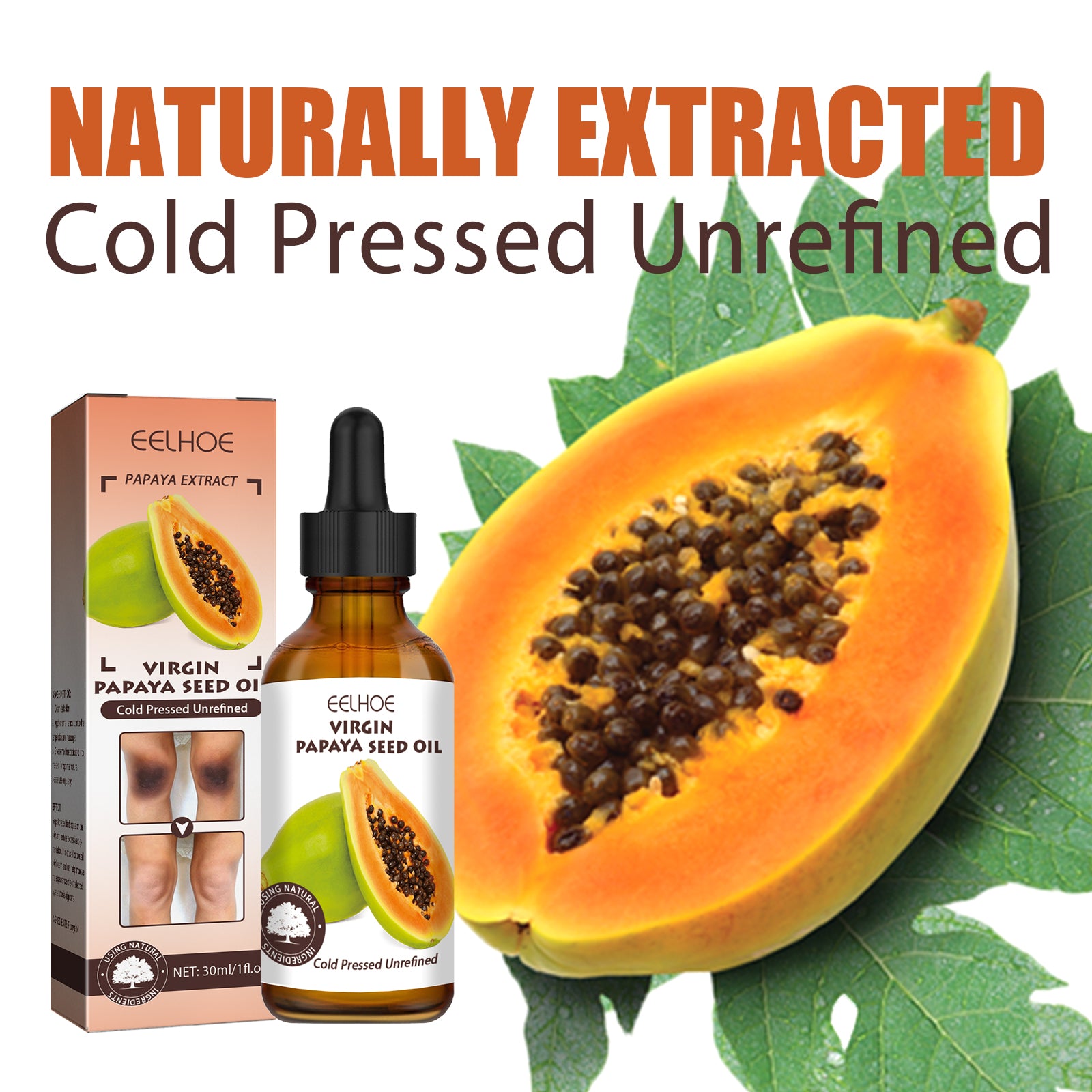 Papaya Seed Skin Care Oil Lightening Dark Spots, Bending Joints, Elbows, Brightening Skin And Moisturizing Oil