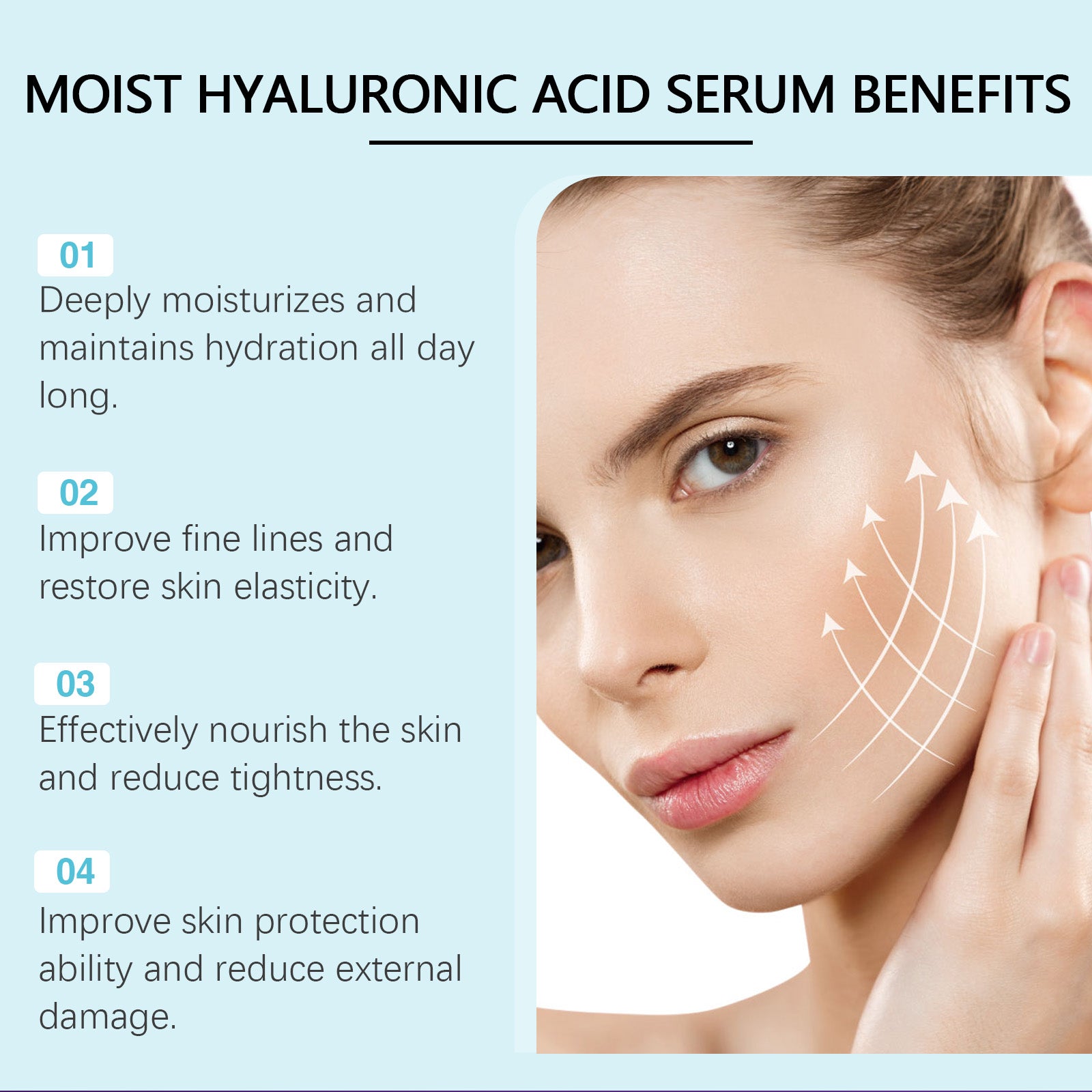 B5 Hyaluronic Acid Essence Lighten Fine Lines Facial Skin Firming, Moisturizing, Moisturizing And Anti-Wrinkle Essence