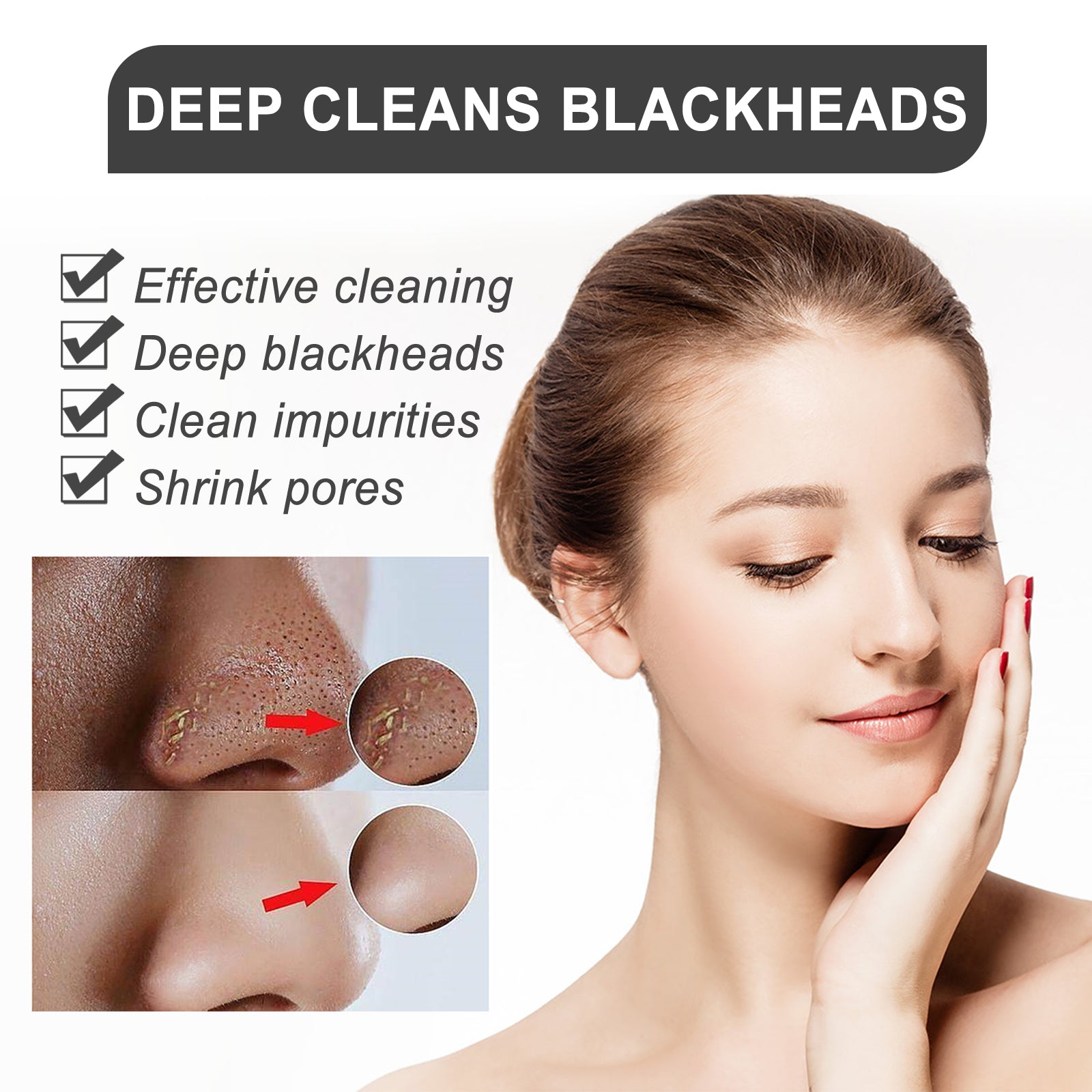 Blackhead Cleansing Cream Skin Oil Blackheads Acne Exfoliating Cleansing Repair Pore Tearing Nose Patch