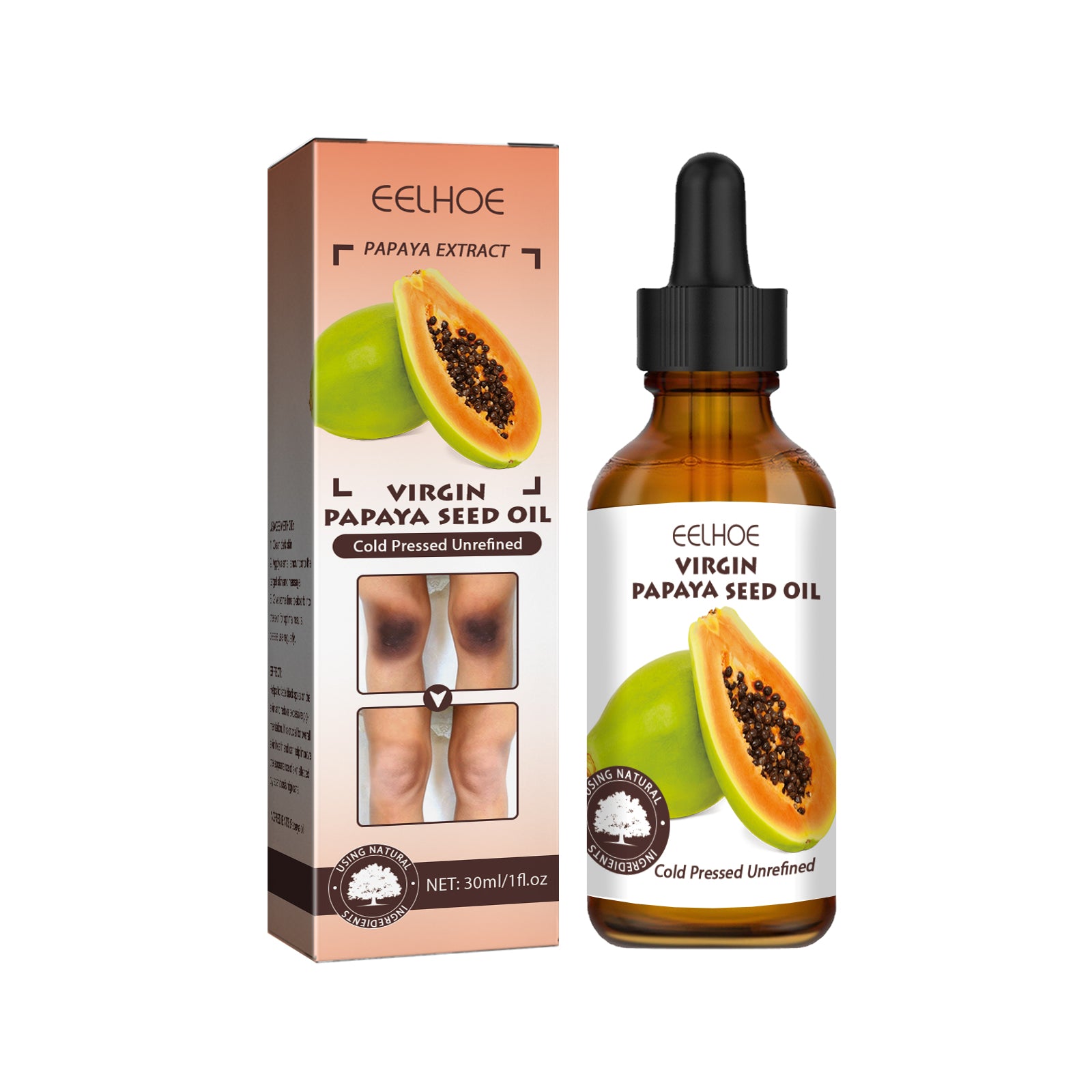 Papaya Seed Skin Care Oil Lightening Dark Spots, Bending Joints, Elbows, Brightening Skin And Moisturizing Oil